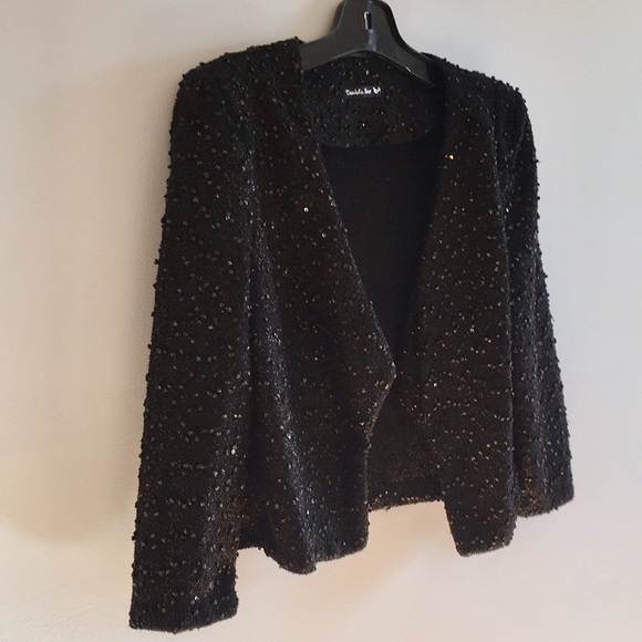 New Double Zero Black Blazer with Sequins - Picture 4 of 7